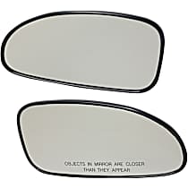 Driver and Passenger Side Mirror Glass, Heated, No Blind Spot Feature, With backing plate, Includes (2) Mirror Glasses