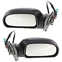 Driver and Passenger Side Mirror, Power, Manual Folding, Heated, Paintable, In-housing Signal Light, With memory, Without Puddle Light, Without Auto-Dimming, Without Blind Spot Feature