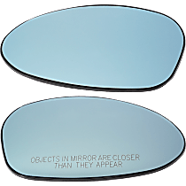 Driver and Passenger Side Mirror Glass, Heated, Without Auto-Dimming and Blind Spot Feature, Convertible/Coupe/Wagon Models