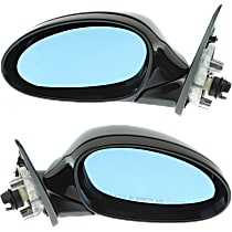 Driver and Passenger Side Mirrors, Power, Manual Folding, Heated, Paintable, Without Signal Light, Memory, Puddle Light, Auto-Dimming, and Blind Spot Feature, Wagon, For Models With Shadow Line