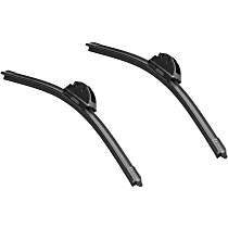 Front, Driver and Passenger Side Wiper Blade, Frameless