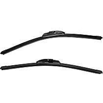 Front or Rear, Driver and Passenger Side Wiper Blades, Frameless