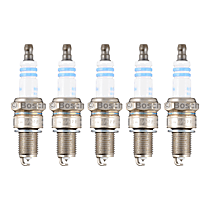 Spark Plug, Do Not Gap, Gap is Preset, Original Center Electrode Material is Copper/Nickel, Set of 5, 2.4L 4Cyl, Platinum Series - 