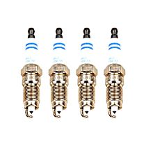 Spark Plug, Original Equipment is Copper, Set of 4, 4.0L 6Cyl, OE Fine Wire Double Platinum Spark Plug Series - 