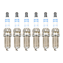 Spark Plug, Do Not Gap, Gap is Preset, Original Center Electrode Material is Iridium, Set of 6, 5.7L 8Cyl, OE Fine Wire Double Platinum Spark Plug Series - 