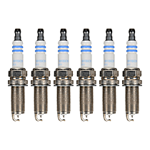 Spark Plug, Do Not Gap, Gap is Preset, To 11/2017, Original Center Electrode Material is Iridium and Ground Electrode Pin Material is Platinum, Set of 6, 3.5L 6Cyl - 