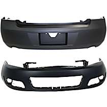 Front and Rear Primed Bumper Covers