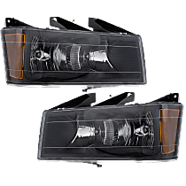 Driver and Passenger Side Headlights, With bulb(s), Halogen, OE comparable