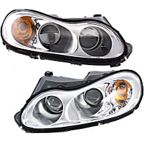 Driver and Passenger Side Halogen Headlight, With bulb(s), Sedan, OE Replacement
