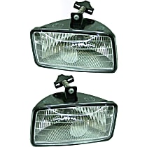 Front, Driver and Passenger Side Fog Lights, with Bulbs, Halogen, without Mounting Bracket