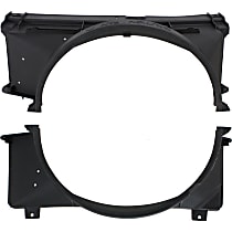Upper and Lower Fan Shroud, 5.0L 8 Cyl, 5.7L 8 Cyl Engines, Fits Radiator Fan, Single Fan Design