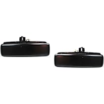 Front, Driver and Passenger Side Smooth Black Exterior Door Handle, Without Key Hole, Standard Passenger Van