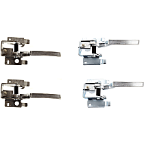 Front and Rear, Driver and Passenger Side Interior Door Handles, Chrome, Without Door Lock Hole
