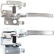 Front or Rear, Driver and Passenger Side Interior Door Handles, Chrome, Without Door Lock Hole