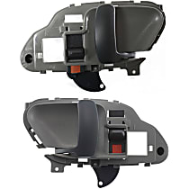 Chrome Finish Lever PT Auto Warehouse KI-2207M-FP Front Left/Right Pair Inner Interior Inside Door Handle 