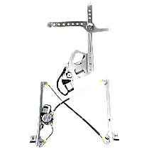Front, Driver and Passenger Side Power Window Regulator, With Motor