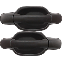 Rear, Driver and Passenger Side Exterior Door Handle, Textured Black, Without Key Hole
