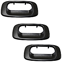 Tailgate Handle Bezel, Textured Black Plastic Without Camera Hole Without Key Hole