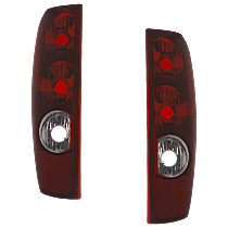 Driver and Passenger Side Tail Lights, Without bulb(s), Halogen