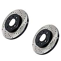 SET-CE12835118-2 Front Brake Disc, Cross-Drilled,, Premium Series