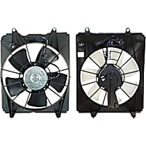 Radiator and A/C Condenser Fan Driver and Passenger Side, 4 Cyl 2.4L, Single fan