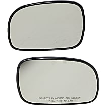 Driver and Passenger Side Mirror Glass, Heated, Non-Towing, With backing plate, Includes (2) Mirror Glasses