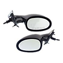 Driver and Passenger Side Mirror, Manual Adjust, Non-Heated, Paintable, Non-Folding, No Signal Light, No Blind Spot Feature, No Memory, No Puddle Light, No Auto-Dimming