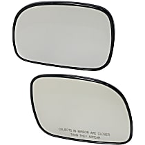 Driver and Passenger Side Mirror Glass, Non-Heated, Non-Towing, With backing plate, Includes (2) Mirror Glasses