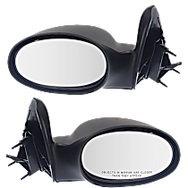 Driver and Passenger Side Mirror, 4-Door, Wagon, Type 2, Power, Non-Heated, Textured Black, Non-Folding, No Signal Light, No Blind Spot Feature, No Memory, No Puddle Light, No Auto-Dimming