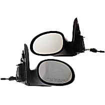 Driver and Passenger Side Mirror, 4-Door, Wagon, Type 1, Manual Adjust, Non-Heated, Textured Black, Non-Folding, No Signal Light, No Blind Spot Feature, No Memory, No Puddle Light, No Auto-Dimming