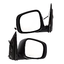 Driver and Passenger Side Mirror, Power, Manual Folding, Heated, With 1 Paintable and 1 Textured Black Cap, Without Signal Light, Memory, Puddle Light, Auto-Dimming, and Blind Spot Feature