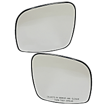 Driver and Passenger Side Mirror Glass, Heated, Non-Towing, With backing plate, Includes (2) Mirror Glasses