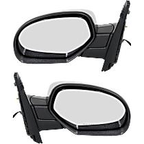 Driver and Passenger Side Mirror, Non-Towing, Power, Manual Folding, Heated, Chrome, Without Signal Light, Without memory, Without Puddle Light, Without Auto-Dimming, Without Blind Spot Feature