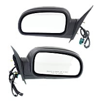 Driver and Passenger Side Non-Towing Mirrors, Power, Manual Folding, Heated, Textured Black, Without Signal Light, Without memory, Without Puddle Light, Without Auto-Dimming