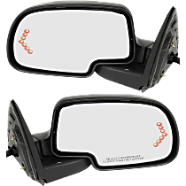 Driver and Passenger Side Mirrors, Power, Heated, w/ 1 Paintable and 1 Textured Black Cap, Manual Folding, In-glass Signal Light, w/o Blind Spot Feature and Memory, w/ Puddle Light, w/o Auto-Dimming