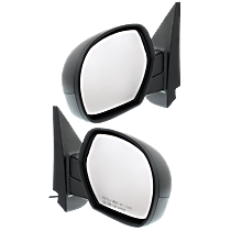 Driver and Passenger Side Mirror, Power Adjust, Heated, Manual Folding, Textured Black, No Signal Light, No Memory, No Puddle Light, No Auto-Dimming, No Blind Spot Feature