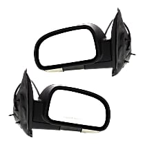 Driver and Passenger Side Mirrors, Power, Power Folding, Heated, Textured Black, In-housing Signal Light, Without memory, Without Puddle Light, Without Auto-Dimming, Without Blind Spot Feature