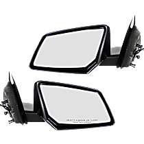 Driver and Passenger Side Mirror, Power, Manual Folding, Non-Heated, Textured Black, Without Signal Light, Without memory, Without Puddle Light, Without Auto-Dimming, Without Blind Spot Feature