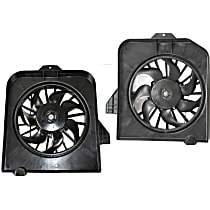 Radiator and A/C Condenser Fan - Driver and Passenger Side