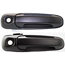 Front, Driver and Passenger Side Exterior Door Handle, Textured Black, With Key Hole