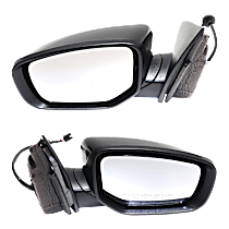 Driver and Passenger Side Mirror, Power Adjust, Non-Heated, Manual Folding, Paintable, No Signal Light, No Memory, No Puddle Light, No Auto-Dimming, No Blind Spot Feature