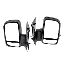 Driver and Passenger Side Non-Towing Mirrors, Manual Adjust, Manual Folding, Non-Heated, Textured Black, In-housing Signal Light, Without memory, Without Puddle Light, Without Auto-Dimming