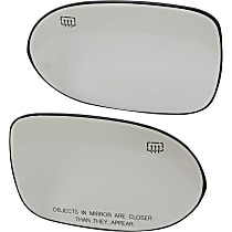 Driver and Passenger Side Mirror Glass, Heated, Without Blind Spot Feature Without Turn Signal Light