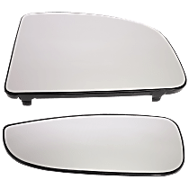 Mirror Glasses, Driver Side, Upper and Lower, Non-Heated, No Blind Spot Sensor, Manual Folding, Non-Towing
