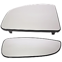 Mirror Glasses, Passenger Side, Upper and Lower, Non-Heated, No Blind Spot Sensor, Manual Folding, Non-Towing