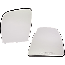 Driver and Passenger Side, Upper Mirror Glasses, Heated, No Blind Spot Sensor, For Models without Towing Mirror
