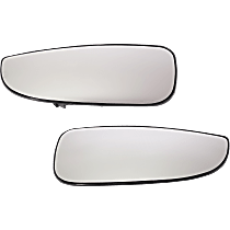 Mirror Glasses, Driver and Passenger Side, Lower, Non-Heated, No Blind Spot Feature, For Models With Manual Folding Mirror, With Non-Towing Mirror