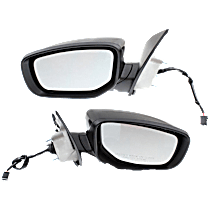 Driver and Passenger Side Mirrors, Power, Manual Folding, Non-Heated, Paintable, No Signal Light, No Memory, No Puddle Light, No Auto-Dimming, No Blind Spot Feature