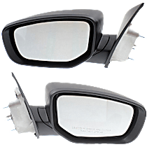 Driver and Passenger Side Mirror, Manual Adjust, Non-Heated, Manual Folding, Textured Black, No Signal Light, No Memory, No Puddle Light, No Auto-Dimming, No Blind Spot Feature