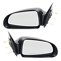 Driver and Passenger Side Mirror, Manual Adjust, Non-Folding, Non-Heated, Textured Black, Without Signal Light, Without memory, Without Puddle Light, Without Auto-Dimming, Without Blind Spot Feature